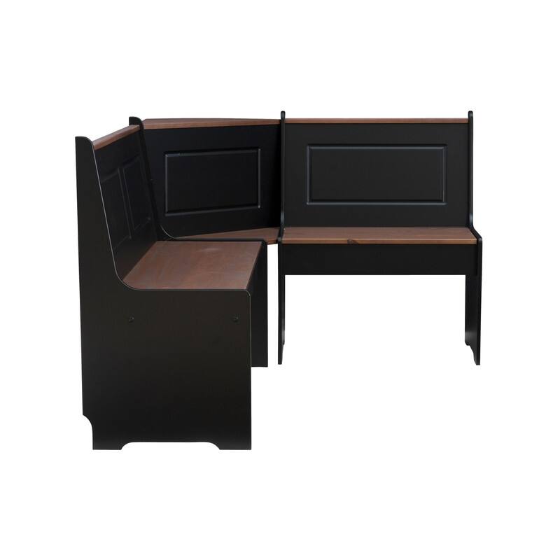 Linon Middlecreek Farmhouse Breakfast Nook Dining Set