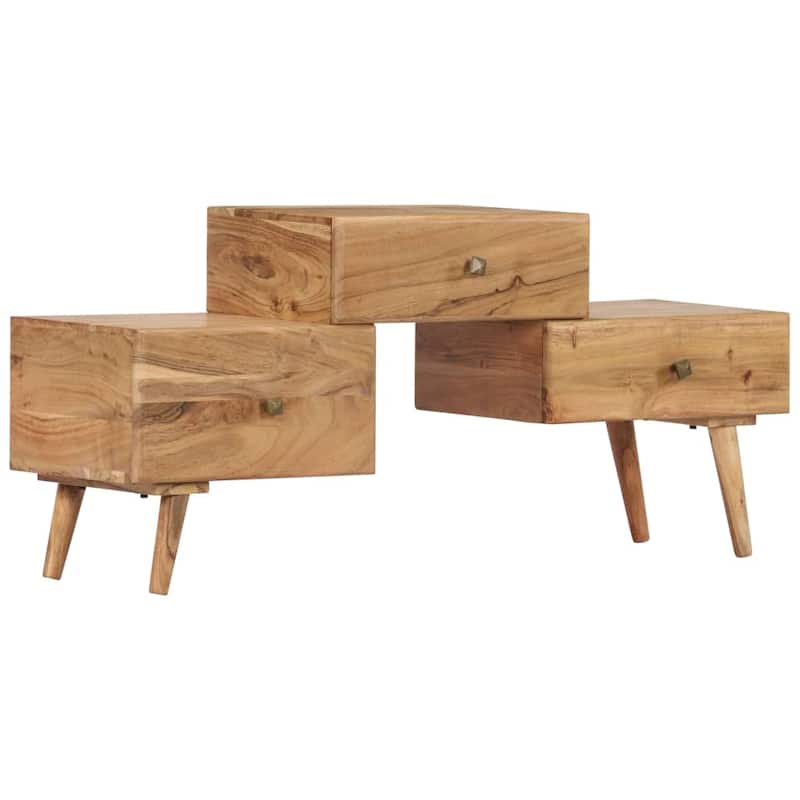 vidaXL TV Stand 42.5"x11.8"x19.3" Solid Wood Acacia