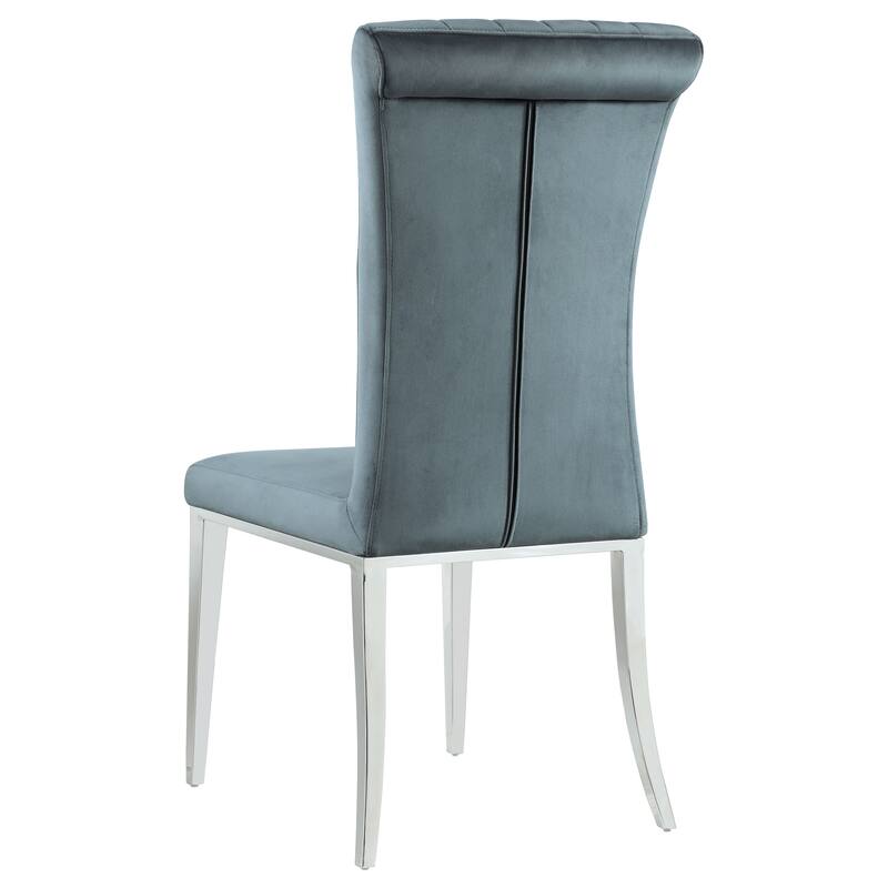 Beaufort Chrome and Grey Rectangular Dining Set