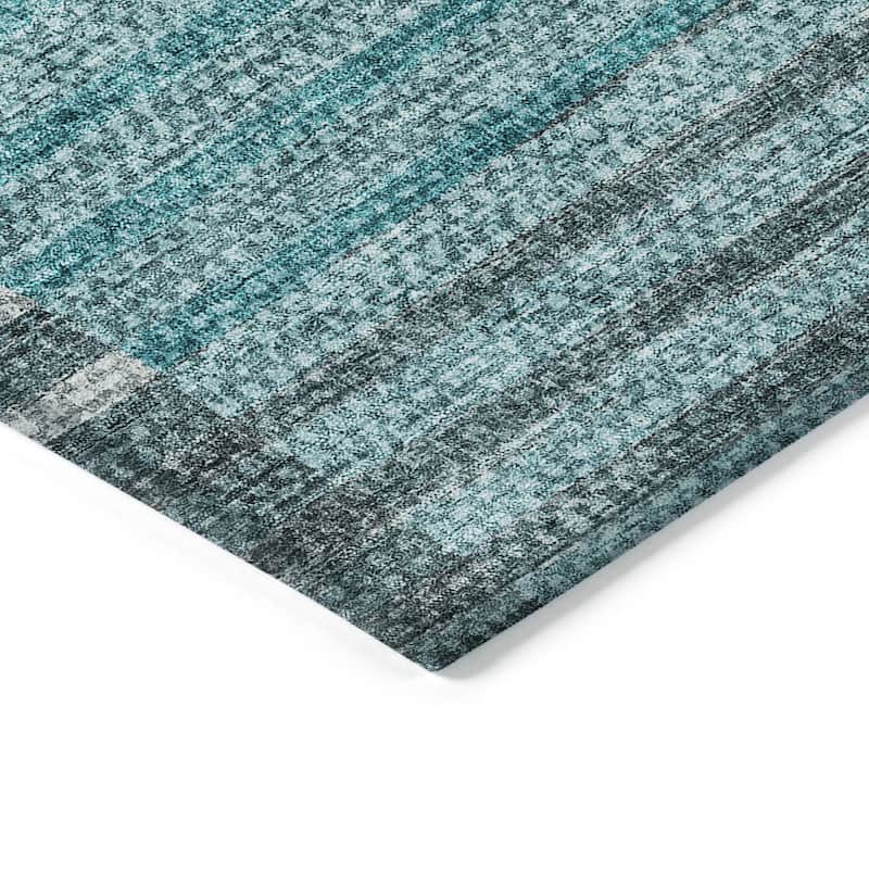 Machine Washable Indoor/ Outdoor Chantille Contemporary Stripes Rug