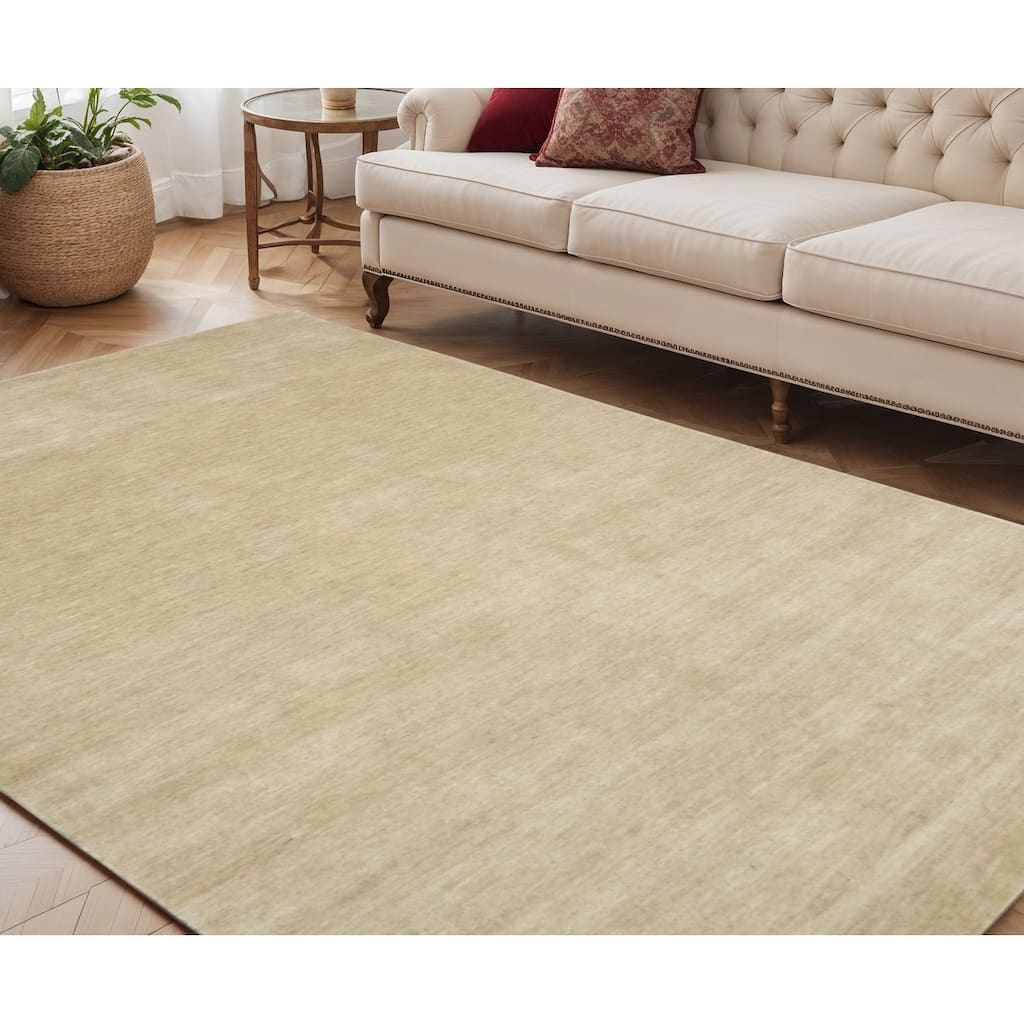 HomeRoots Solid Color Transitional Rectangle Area Rug