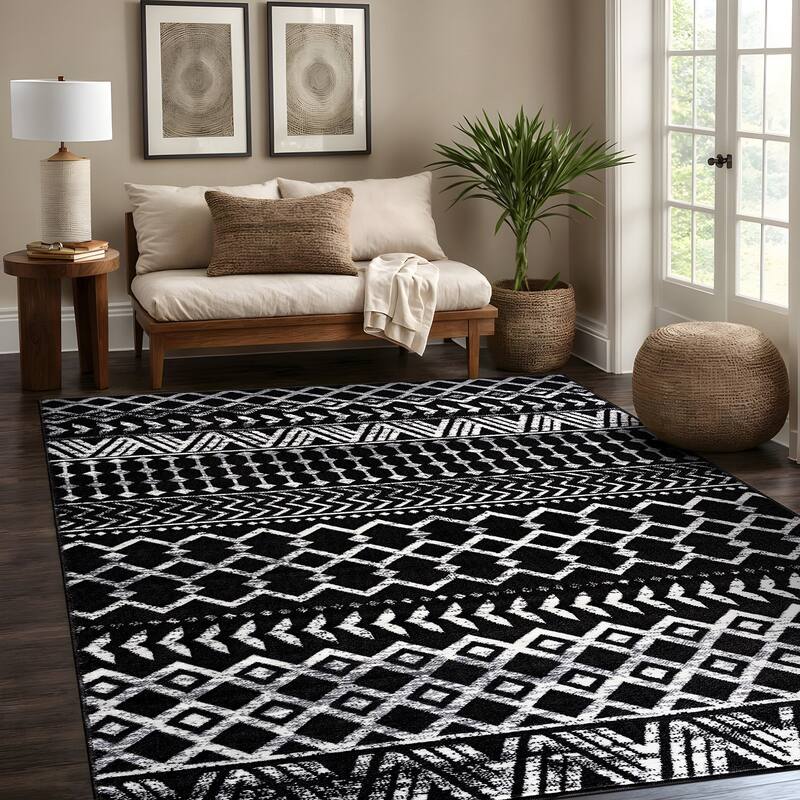 Beverly Rug Diamond Moroccan Bohemian Trellis Indoor Area Rug