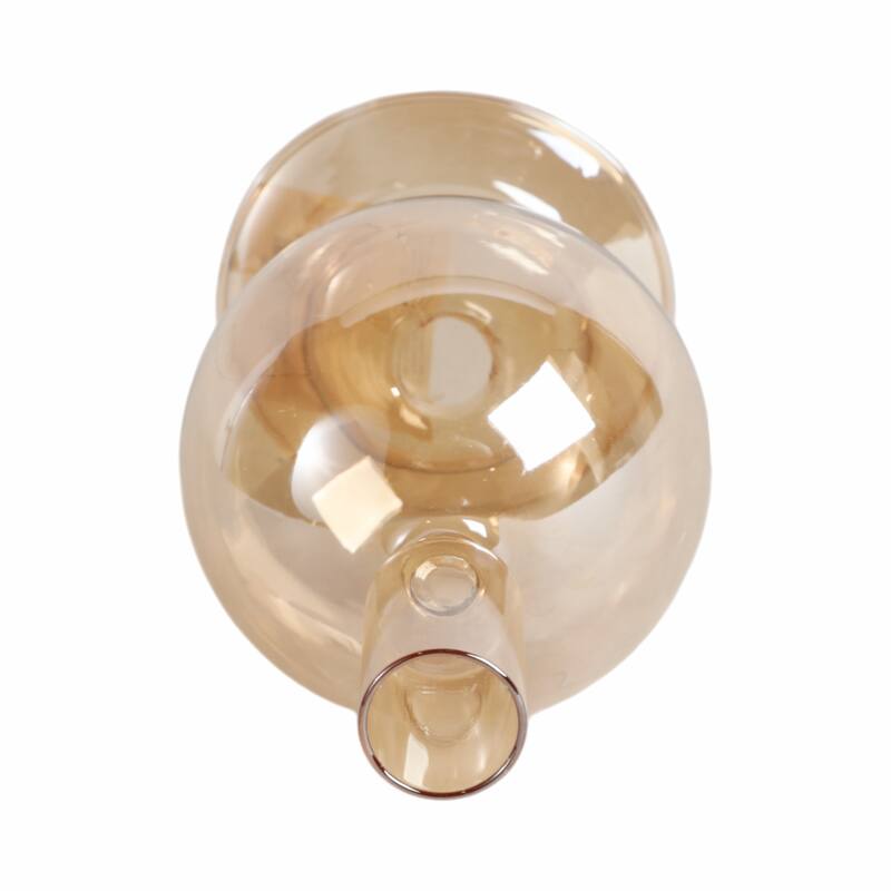 Modern Candle Holder with Round Bubble Sculptural Base - 4" x 4" x 7"