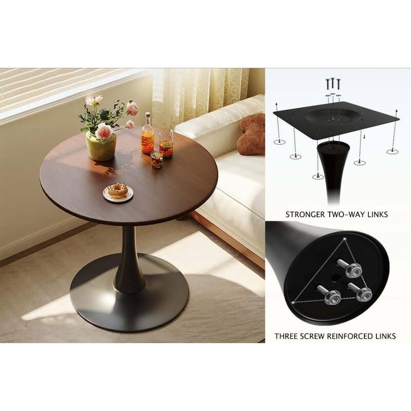 Modern Round Dining Table,Ideal for Compact Spaces and Stylish Interiors
