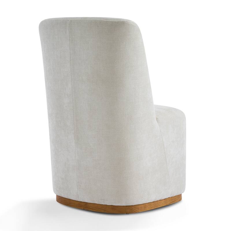 Christopher Knight Home - Modern Upholstered Rubber Wood Dining Chairs with High Back