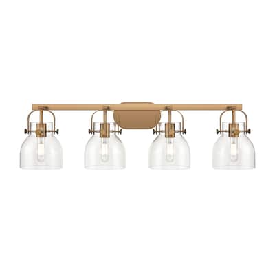 Innovations Lighting Pilaster II Bell - 4 Light 6" Wall-Mounted Bath Vanity Light