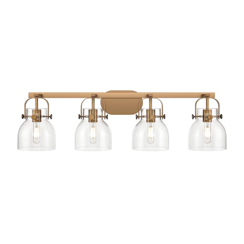 Innovations Lighting Pilaster II Bell - 4 Light 6" Wall-Mounted Bath Vanity Light