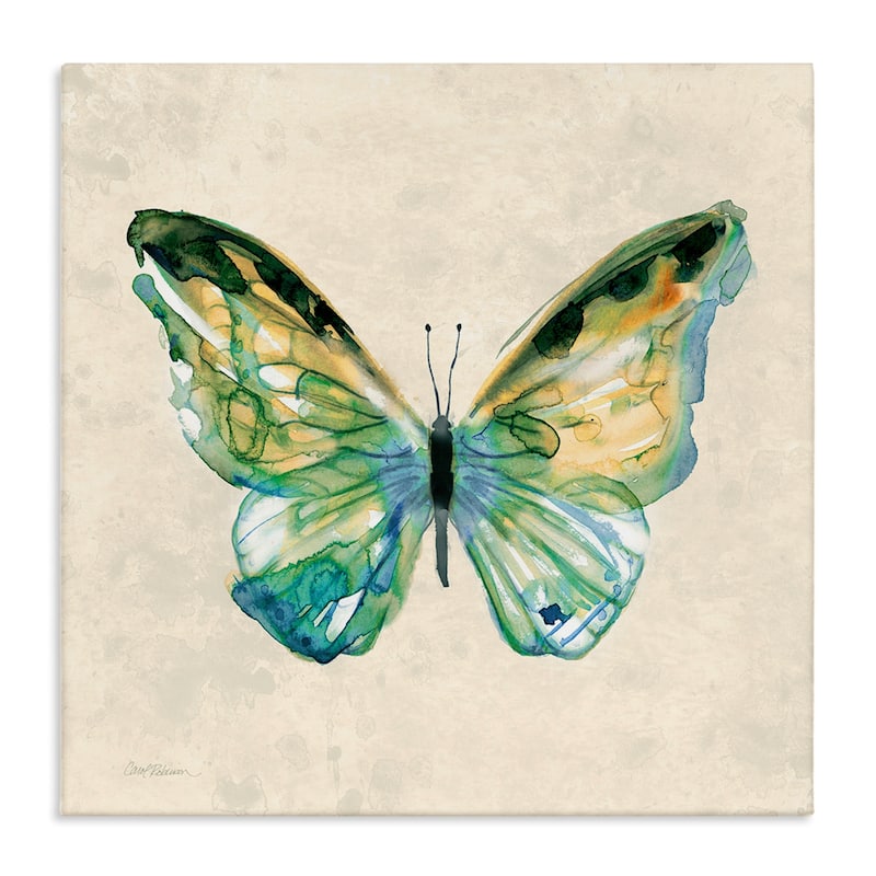 Stupell Watercolor Cottage Butterfly Canvas Wall Art Design By Carol Robinson - 36 x 36