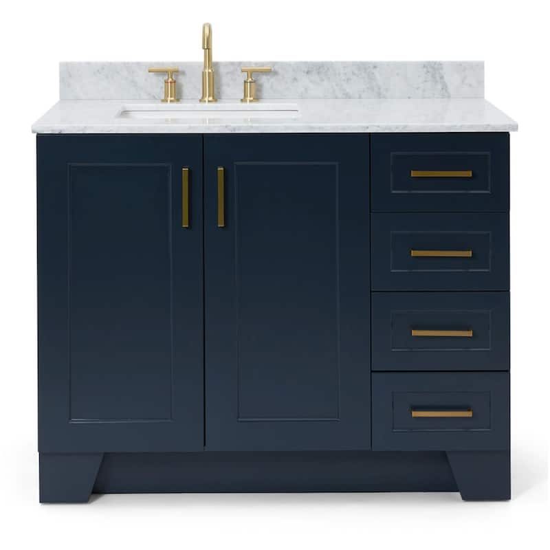 Ariel Q043SLCW2RVO Taylor 43" Free Standing Single Rectangular Basin - Midnight Blue - Painted