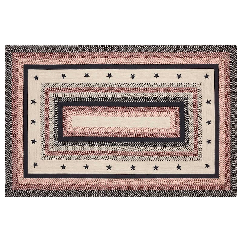 Colonial Star Jute Rug Rect w/ Pad 60x96 - 5' x 8' Rectangle
