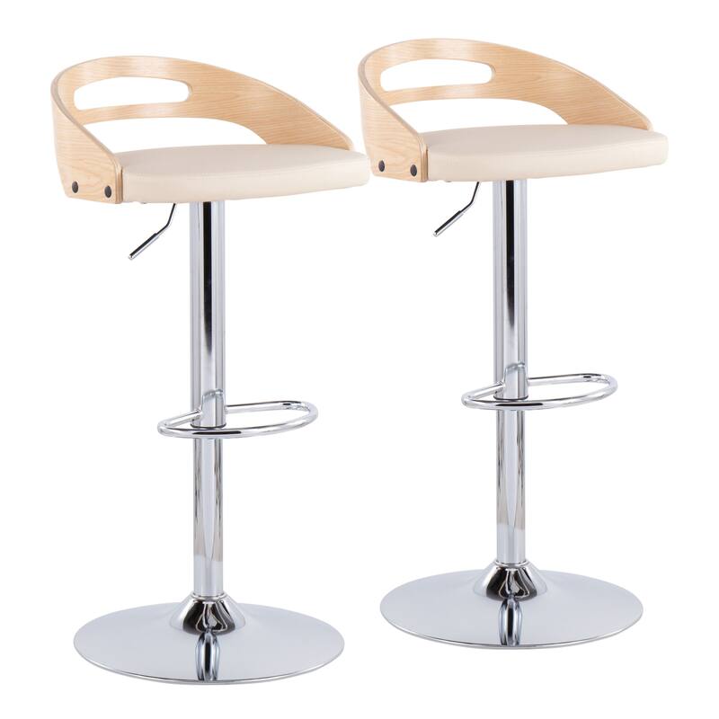 Carson Carrington Simon Adjustable Bar Stool with Oval Footrest (Set of 2)