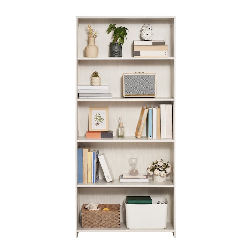 68 Inch Freestanding Versatile 5-Tier Wooden Bookcase with Open Storage Space - 31.2 x 11.7 x 68.3 in