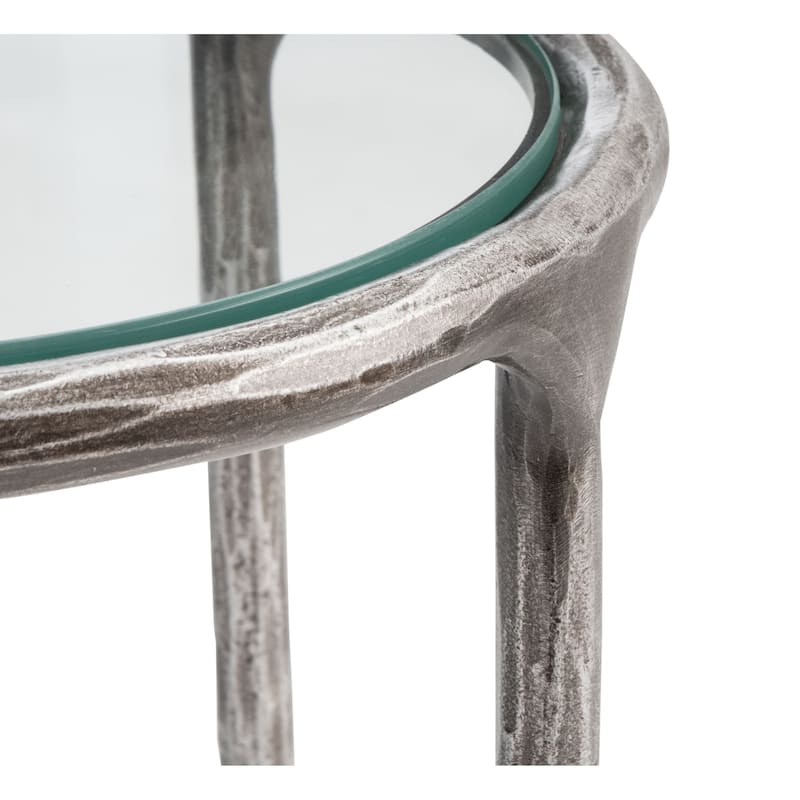 SAFAVIEH Couture Wubke Forged Metal Tall Round End Table, Fully Assembled - 12"W x 12"D x 24"H