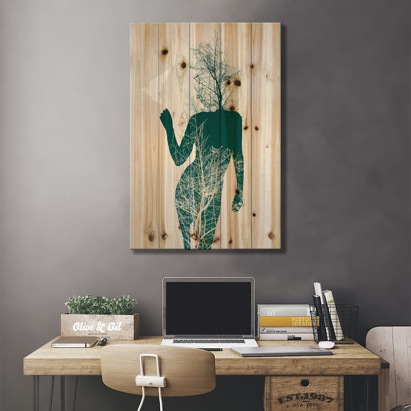 Bliss Of Solitude Print On Wood by Dániel Taylor - Multi-Color