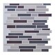 preview thumbnail 1 of 6, Art3d 12"x12" Vinyl Peel and Stick Backsplash Tile lava and ash Pack of 10