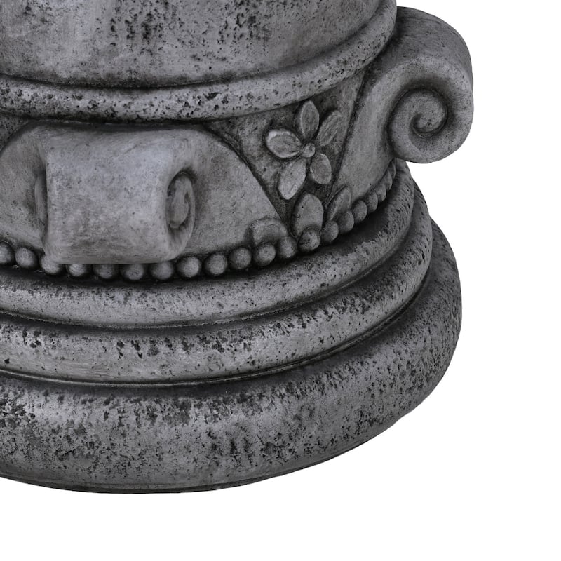 Modern Small Round Side Table for Cement Outdoor Garden Accent indoor and Outdoor