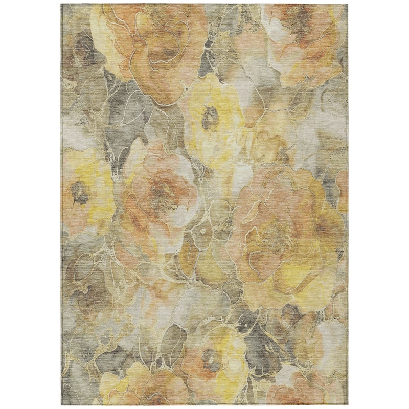 HomeRoots Floral Transitional Rectangle Outdoor Rug