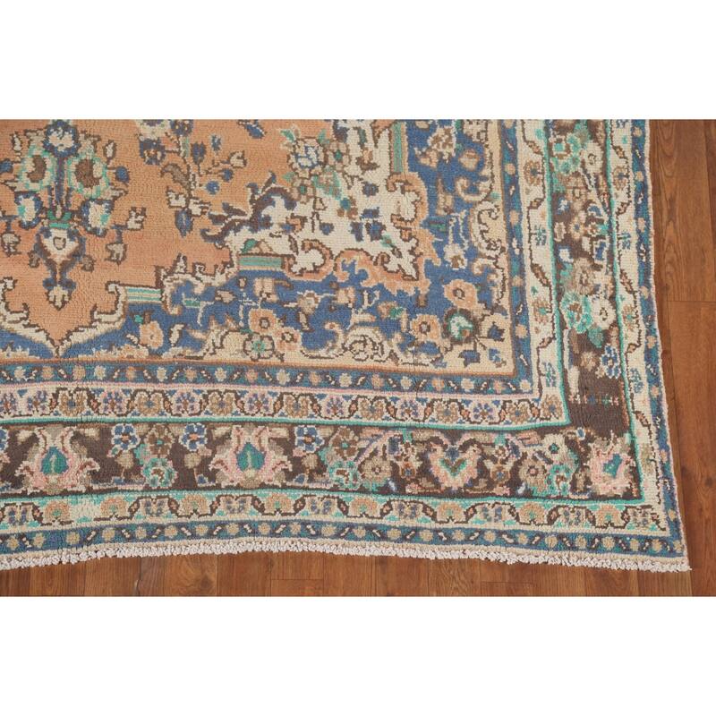 Traditional Hamedan Persian Vintage Area Rug Hand-Knotted Wool Carpet - 6'6"x 9'8"