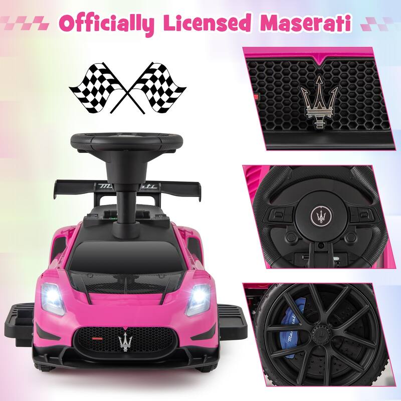 Gymax Electric Kids Ride on Push Car Maserati Licensed Foot to Floor