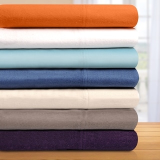 Modern Solid Classic Flannel Cotton Bedding Sheet Set by Superior