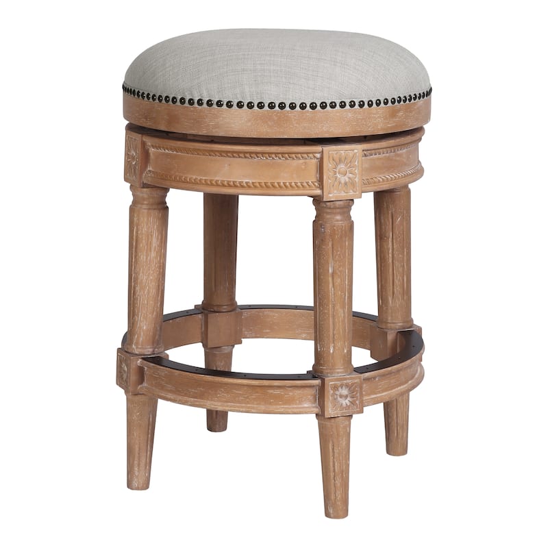 New Ridge Home Goods Chapman Backless Swivel 26" Counter-Height Bar Stool - Counter Height