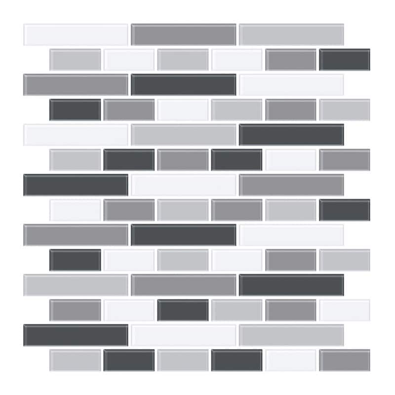 Smoked Glass Peel & Stick Backsplash Tiles