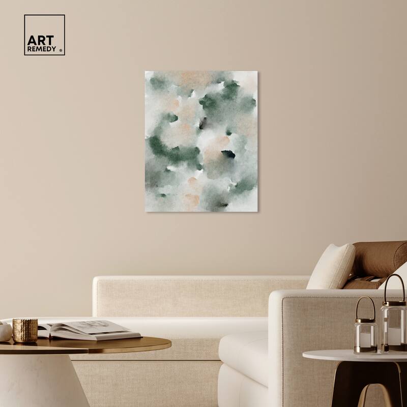 Art Remedy Smoky And Blush Shadows Gallery Wrapped Watercolor Boho Abstracts