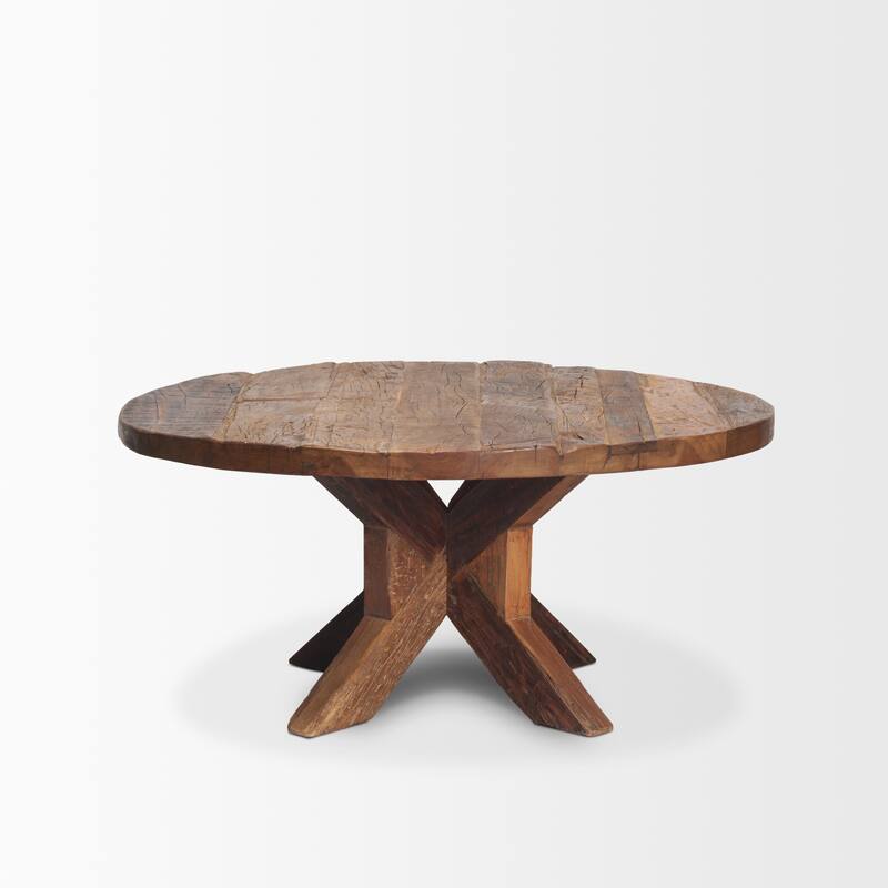 Heidi Reclaimed Brown Wooden Coffee Table - 39.5L x 39.5W x 18.5H