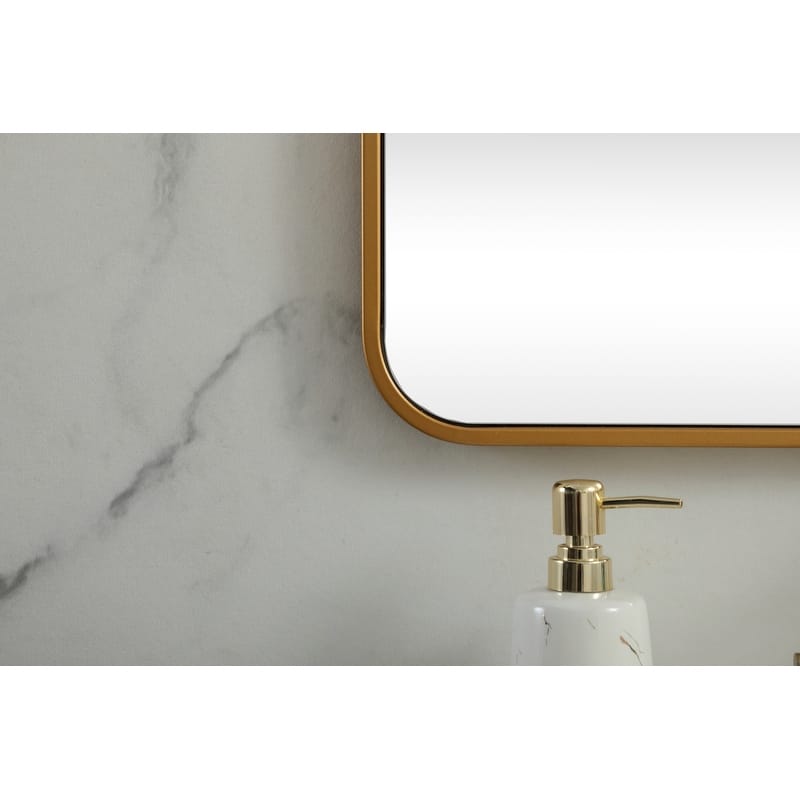 Indigo Home Soft corner metal square mirror 30x30 inch