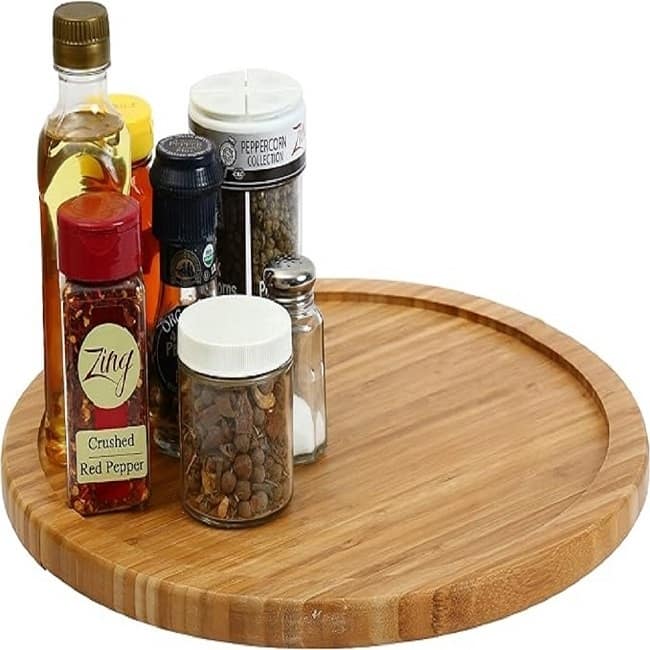 Ybmhome Bamboo Lazy Susan Single Turntable - 16 Inch
