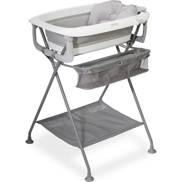 slide 2 of 5, SquishSplash Collapsible Baby Bath and Folding Stand - Gray