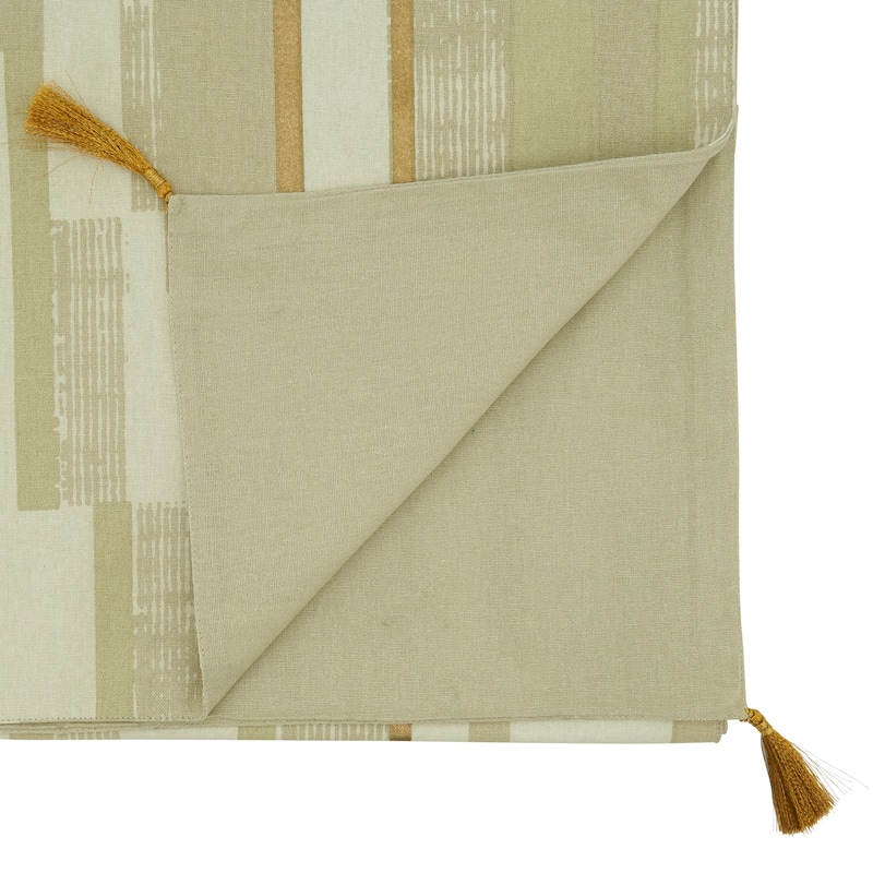 Foil Table Runner With Geometric Print - 16"x72"