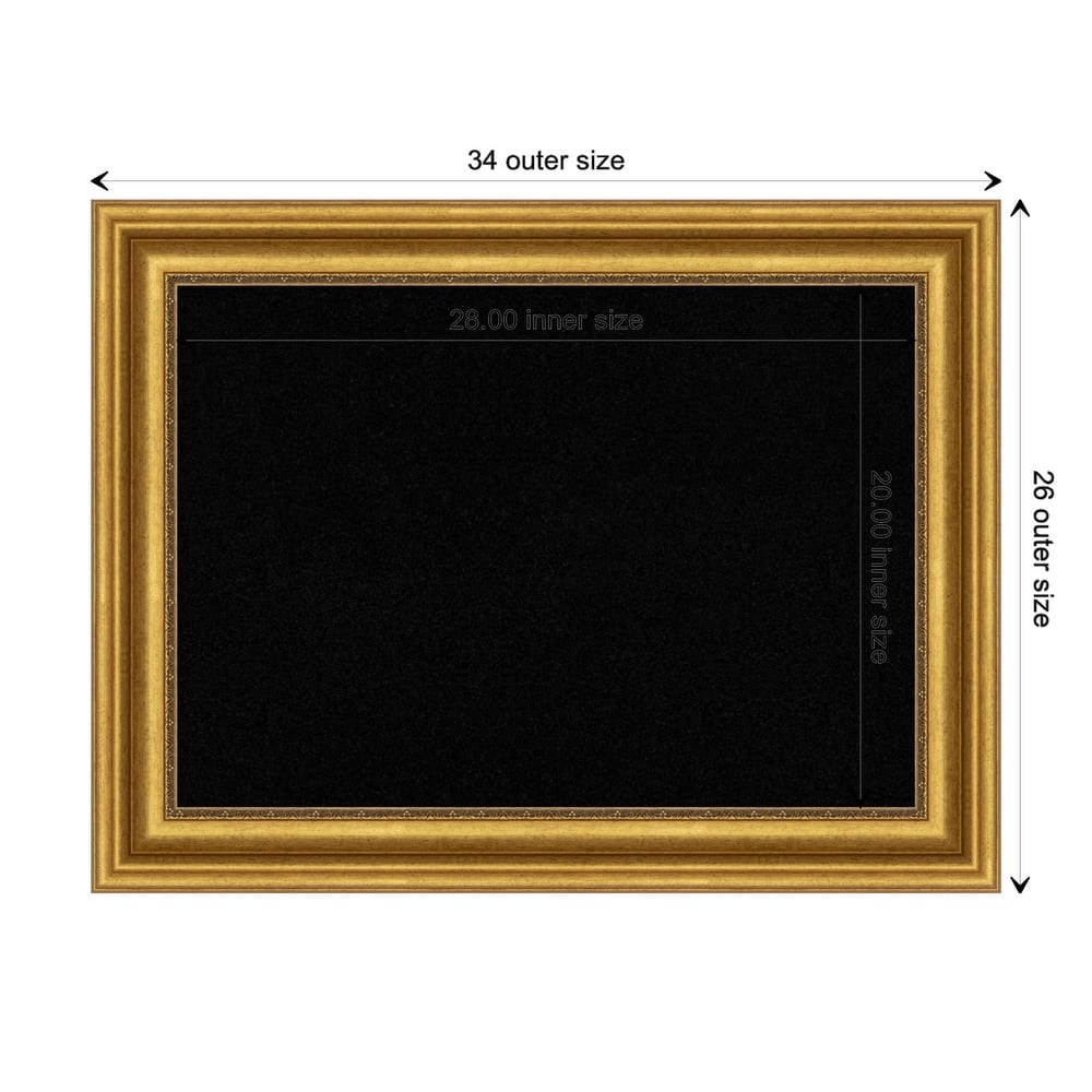 Parlor Framed Black Corkboard Bulletin Board