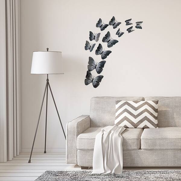 Shop 24pcs 3d Butterfly Wall Stickers Decal Sticker For Home
