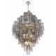 preview thumbnail 3 of 4, Addis 20 Light Polished Chrome Chandelier - 30.5"W x 49.5"H x 30.5"D