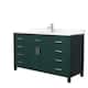 Option Green, Nickel Trim, Carrara Cultured Marble Top