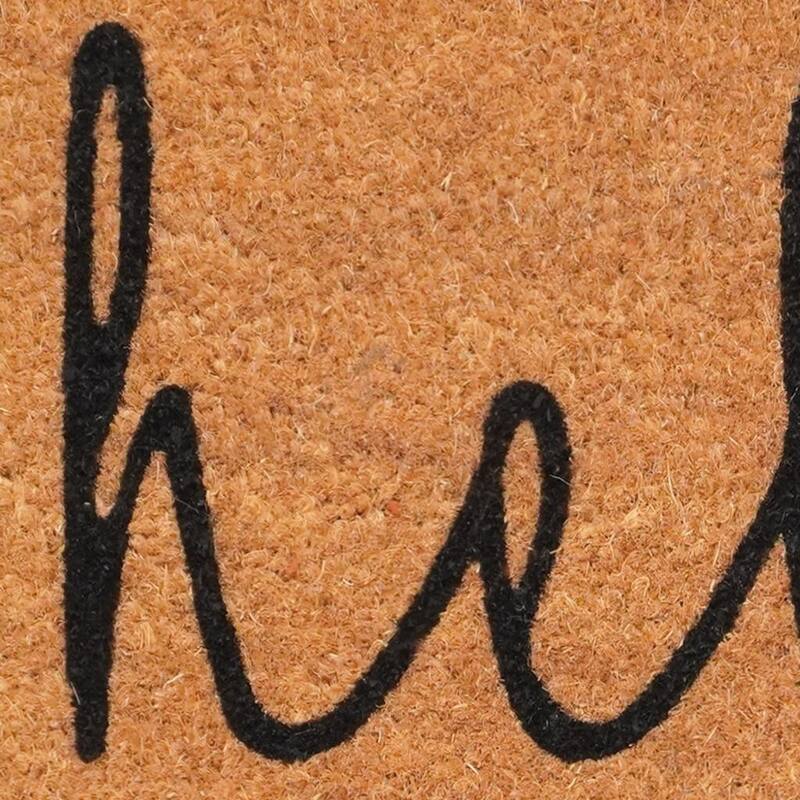HomeRoots 24" X 36" Brown And Black Christmas Outdoor Coir Door Mat - 24.00' X '36.00