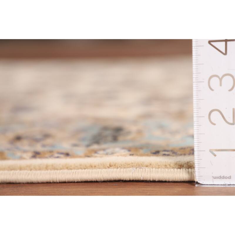 Floral Kashan Turkish Oriental Area Rug Machine Made Carpet - 4'4" x 6'2"