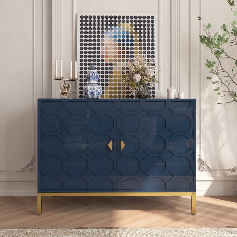 Clihome 40-inch Two Door Glossy Media Storage Cabinet/Buffet
