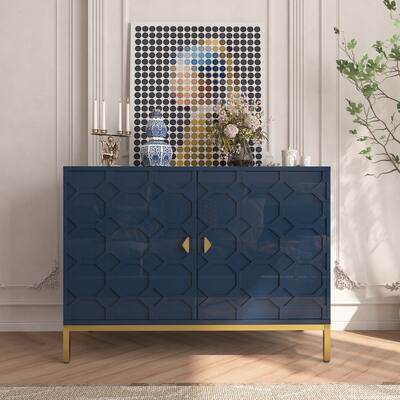 Clihome Freestanding 2-Door Storage Accent Cabinet