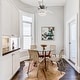 preview thumbnail 5 of 11, Chrome/ Crystal 4-light Chandelier/ Ceiling Fan with Remote