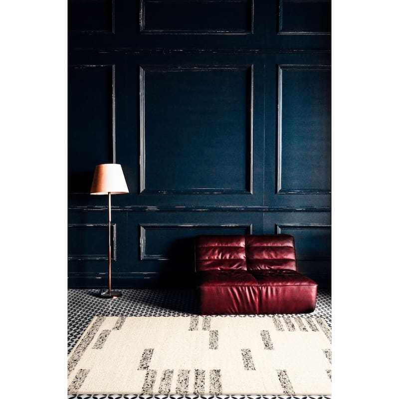 ECARPETGALLERY Braid weave Sienna Black Wool Rug - 5'7 x 7'2