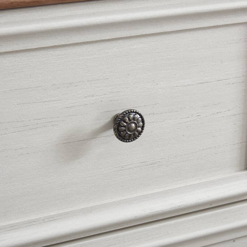 Beige Modern 7-Drawer Dresser, Spacious Clothes Storage Cabinet