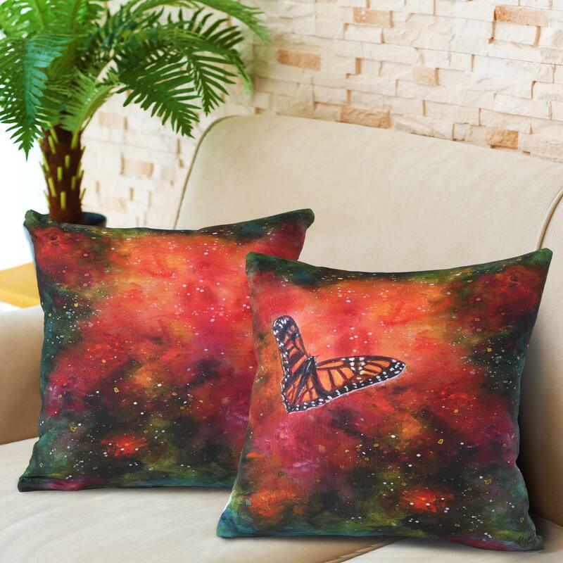 Designer Dreams Outdoor Cushion Covers set of 2, On a Wing and a Prayer