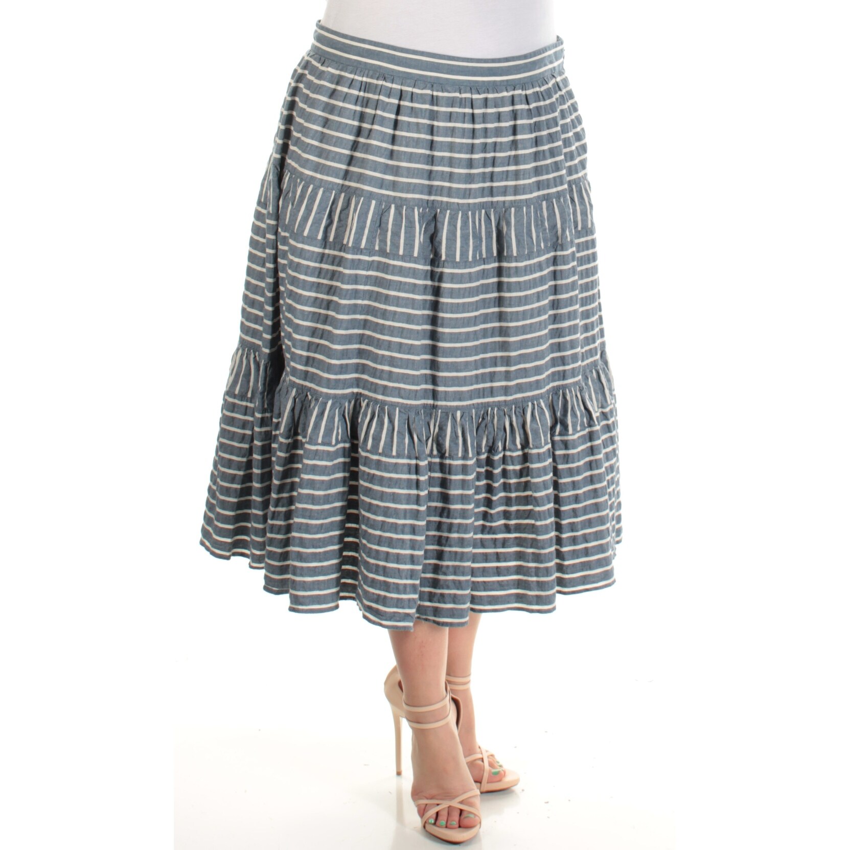 Shop Ralph Lauren 145 Womens New 1816 Blue White Striped Peasant