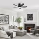 preview thumbnail 24 of 27, Sofucor 42'' Gold Flush Mount Ceiling Fan Lights Kit with Remote Quiet Reversible DC - 42
