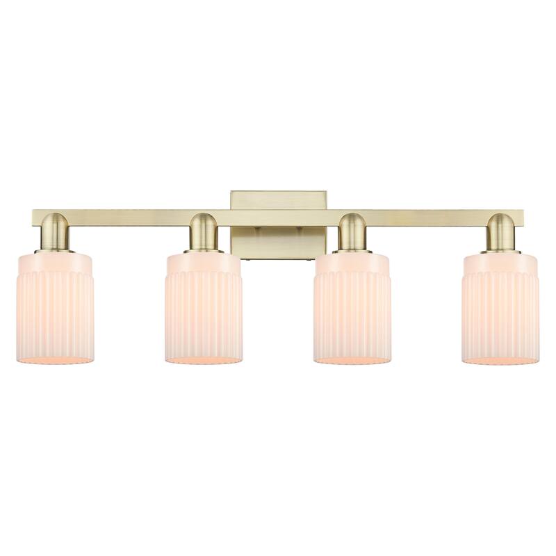 Innovations Lighting Endless Possibilities Arcadia - Hadley - 4 Light 32" Bath Vanity Light - Antique Brass/Matte White