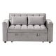 preview thumbnail 6 of 39, 55" Multi-functional Velvet Sofa Bed with Cup Holder and USB Port for Living Room