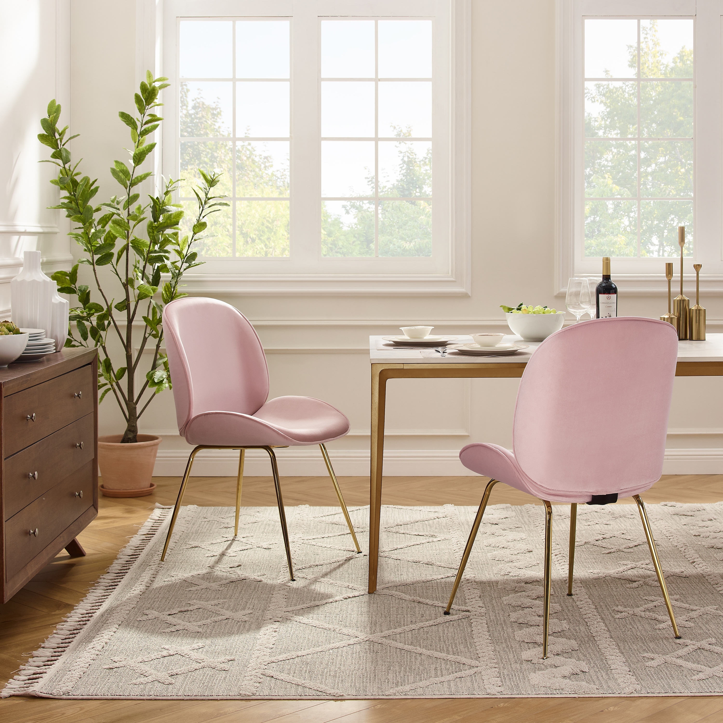 Beetle dining chair online velvet