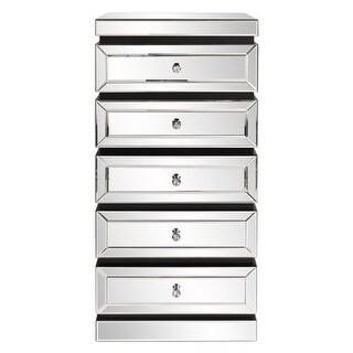 Shop Howard Elliott 5 Tiered Mirrored Tower With Drawers 24 Wide